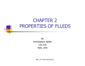 chapter 2 properties of fluids - Faculty of Mechanical Engineering