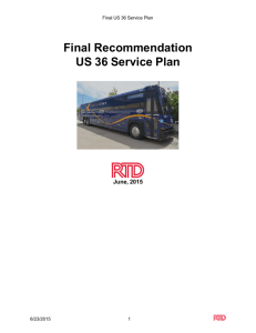 Final Recommendation US 36 Service Plan