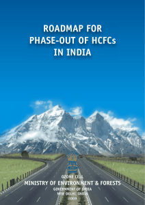 Road Map for Phase out of HCFC's in India