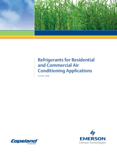 Refrigerants for Residential and Commercial Air Conditioning