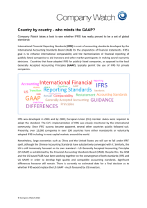 IFRS – Country by Country – who minds the GAAP?