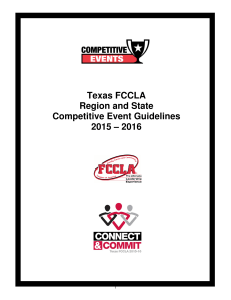 Texas FCCLA Region and State Competitive Event Guidelines 2015