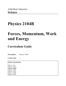 Physics 2104B Curriculum Guide 2005-06
