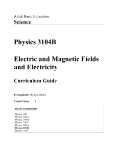 Physics 3104B Curriculum Guide 2005-06