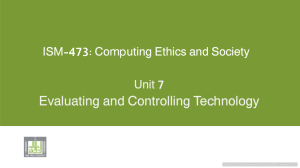 Evaluating and Controlling Technology