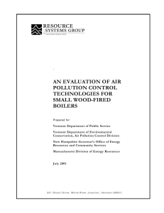 an evaluation of air pollution control technologies for small wood