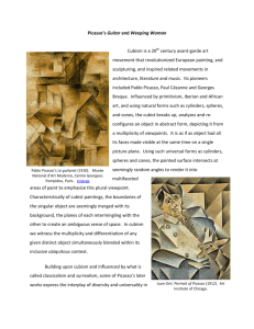 Picasso's Guitar and Weeping Woman Cubism is a 20th century