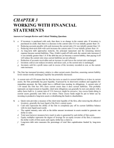 CHAPTER 3 WORKING WITH FINANCIAL STATEMENTS