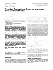 Transplant Organizational Structures