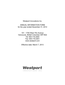 2012 Annual Information Form