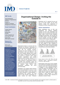 Organizational Design: Inviting the Outside In