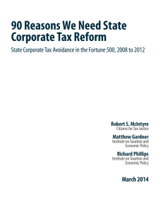 90 Reasons We Need State Corporate Tax Reform