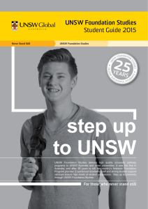 UNSW Foundation Studies Student Guide 2015