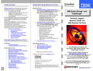 IBM System Storage Technical Resource Guide