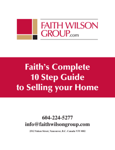 Faith's Complete 10 Step Guide to Selling your Home