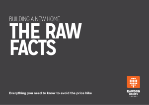 the raw facts - Rawson Homes