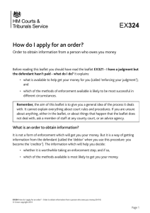 EX324 - How do I apply for an order?