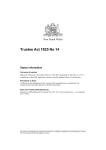 Trustee Act 1925 - NSW Legislation