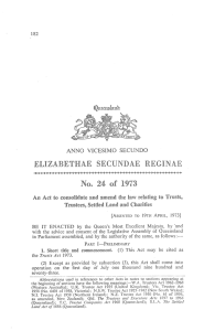 Trusts Act 1973 - Queensland Legislation