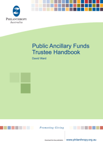 Public Ancillary Funds Trustee Handbook