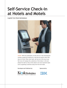 Self-Service Check-in at Hotels and Motels