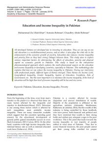 Research Paper Education and Income Inequality in