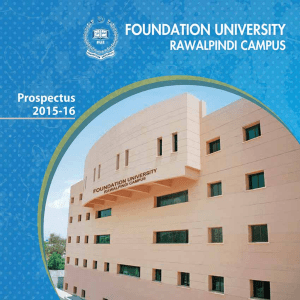 Prospectus 2015-16 - Foundation University Islamabad