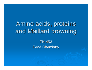 your amino acids, proteins and Maillard browning