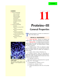 11. proteins iii–general properties