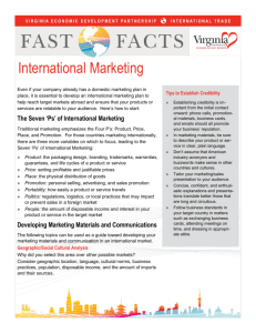 International Marketing - Virginia Economic Development Partnership