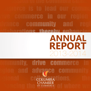 2013-2014 Annual Report - Columbia Chamber of Commerce