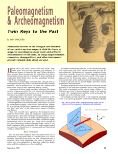Paleomagnetism & Archeomagnetism