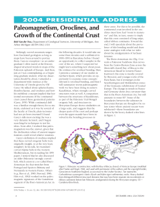 Paleomagnetism, Oroclines, and Growth of the Continental Crust