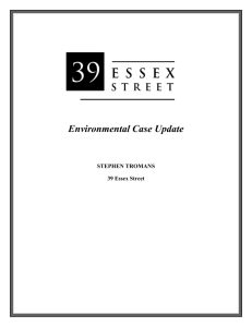 Environmental Case Update