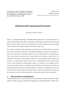 Informal and Underground Economy