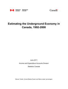 Estimating the Underground Economy in Canada, 1992-2008