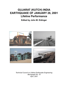 GUJARAT (KUTCH) INDIA EARTHQUAKE OF JANUARY 26, 2001