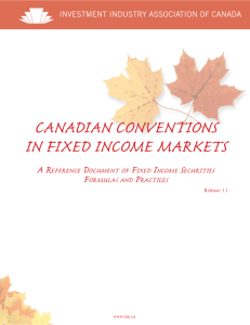 canadian conventions in fixed income markets