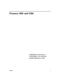 Treasury bills and Gilts