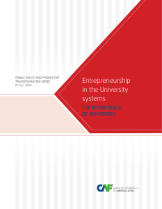 Entrepreneurship in the University systems