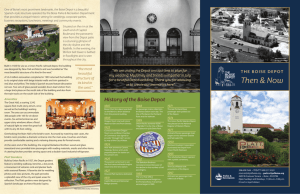 History of the Boise Depot THE BOISE DEPOT Then & Now