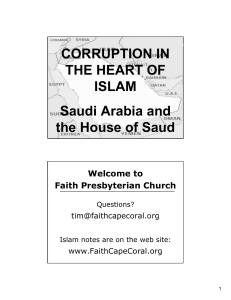 CORRUPTION IN THE HEART OF ISLAM Saudi Arabia