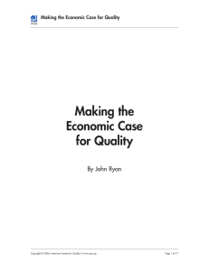 Making the Economic Case for Quality