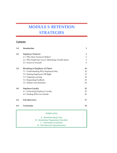 module 5: retention strategies