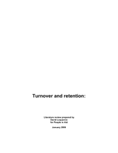 Turnover and retention