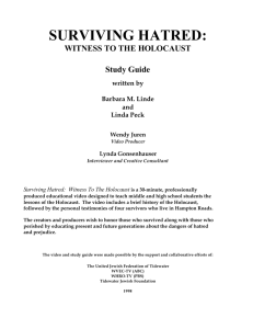 Surviving Hatred: Witness to the Holocaust Study Guide