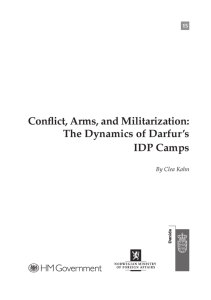 Conflict, Arms, and Militarization: The Dynamics of Darfur's IDP Camps