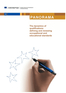 The dynamics of qualifications: defining and - Cedefop