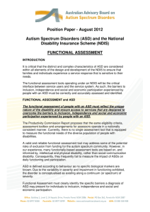 Position Paper - Australian Advisory Board on Autism Spectrum