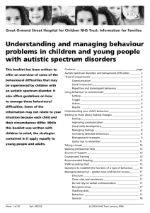 Understanding and managing behaviour problems in children and